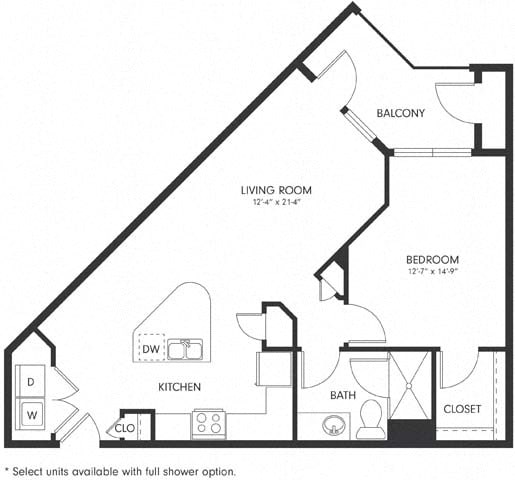 Floor Plan - One-Bedroom (A4)
