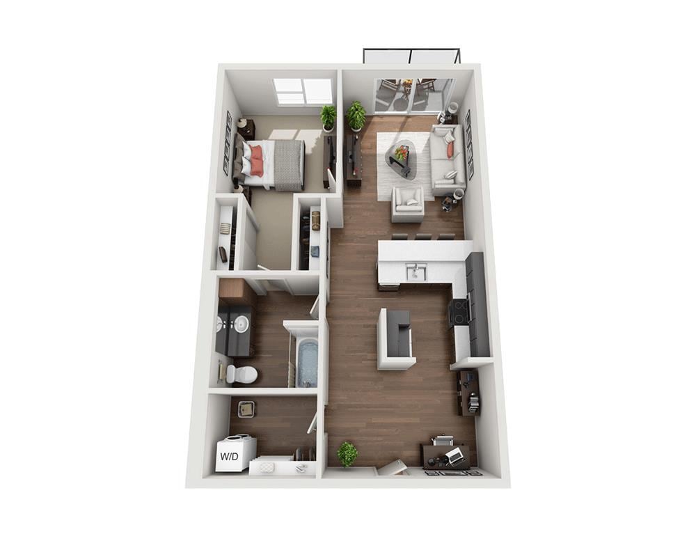 Floor Plan - One Bedroom A1BD