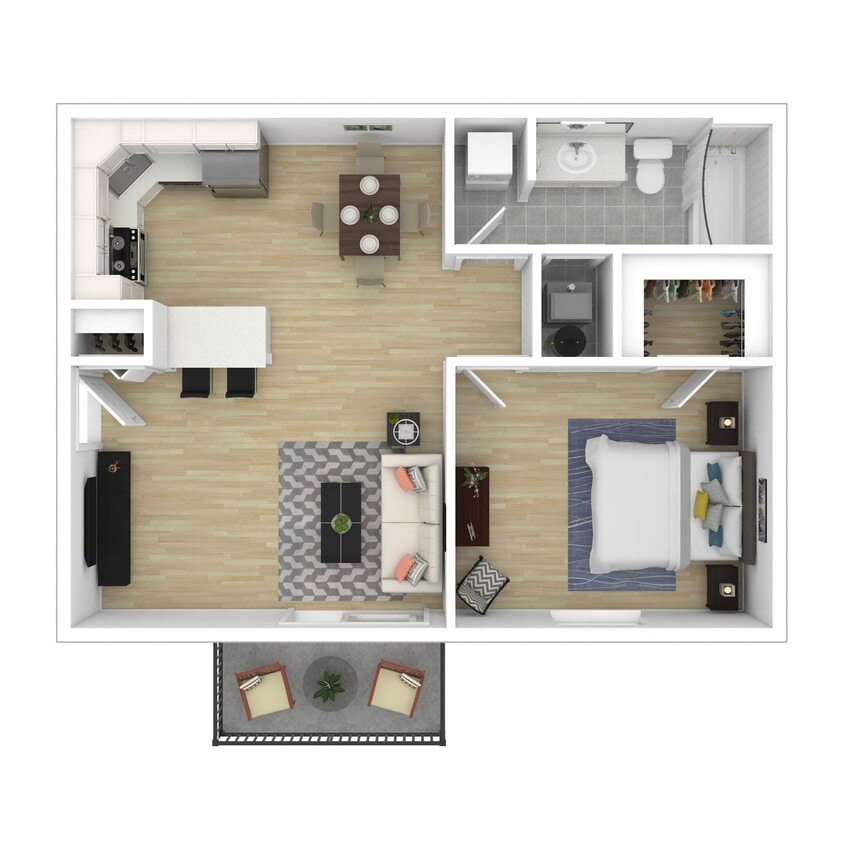 Floor Plan - 1 Bedroom Premier Plus