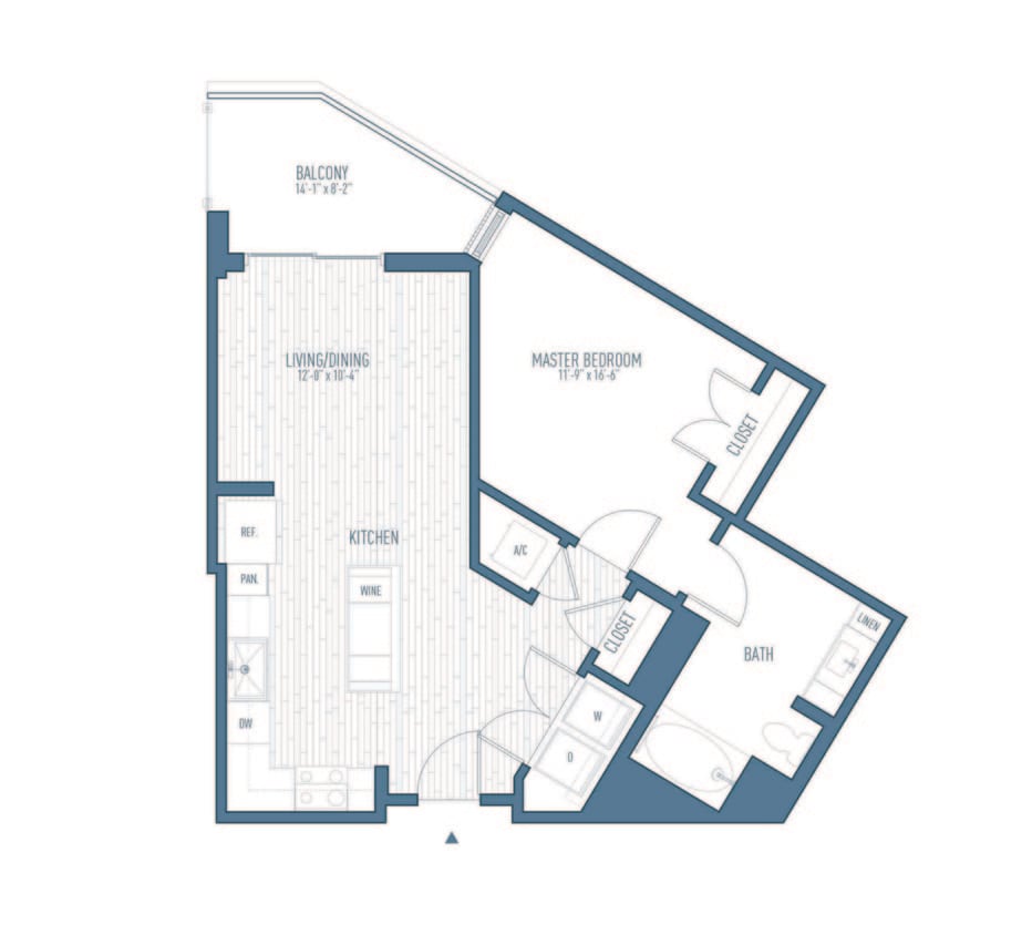 One Hermann Place - A4 - 1 Beds - 1 Baths - 757 Sq. ft. - A4