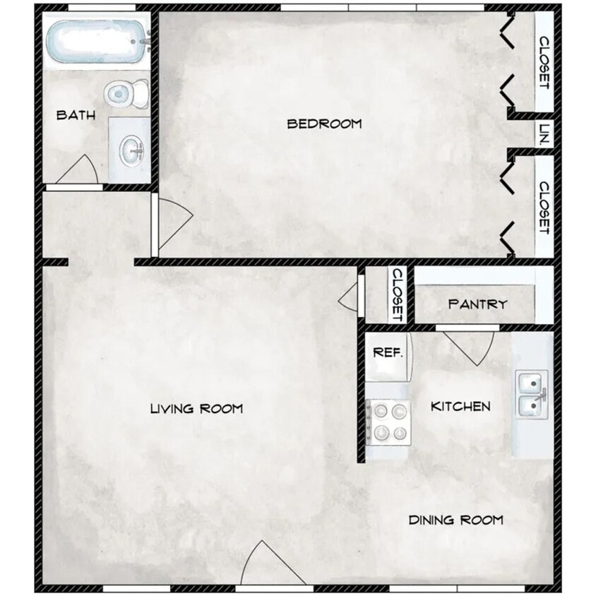 Floor Plan - Renovated 1 x1 630 sqft. Going Quick, call to S...