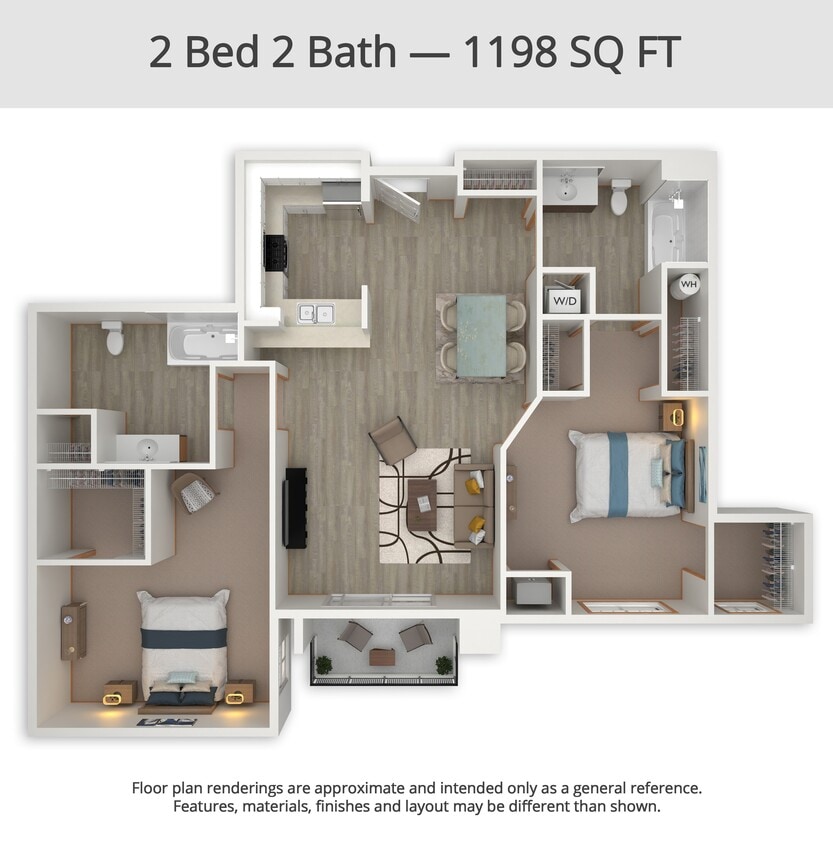 Floor Plan - 2 Bed 2 Bath (B4)