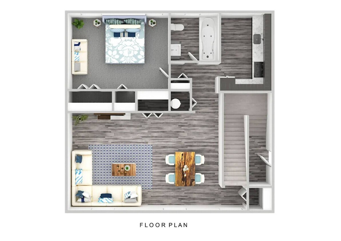 Floor Plan - Fully Renovated One Bedroom