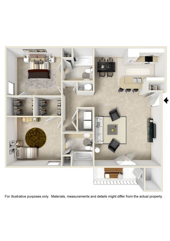 Floor Plan - Chandelier & Twin Bayou