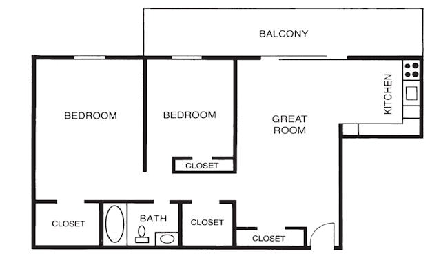D - 2A - 2 Bedroom