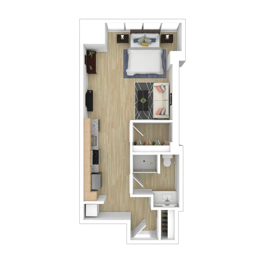 Floor Plan - 144 Studio North