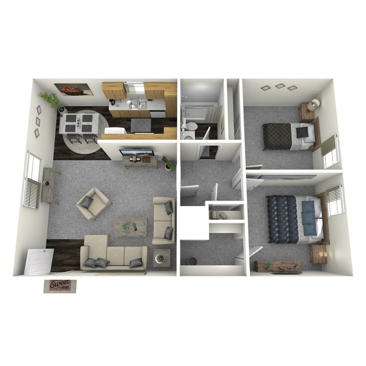 Overhead_880916.jpg - Two Bedroom One Bathroom