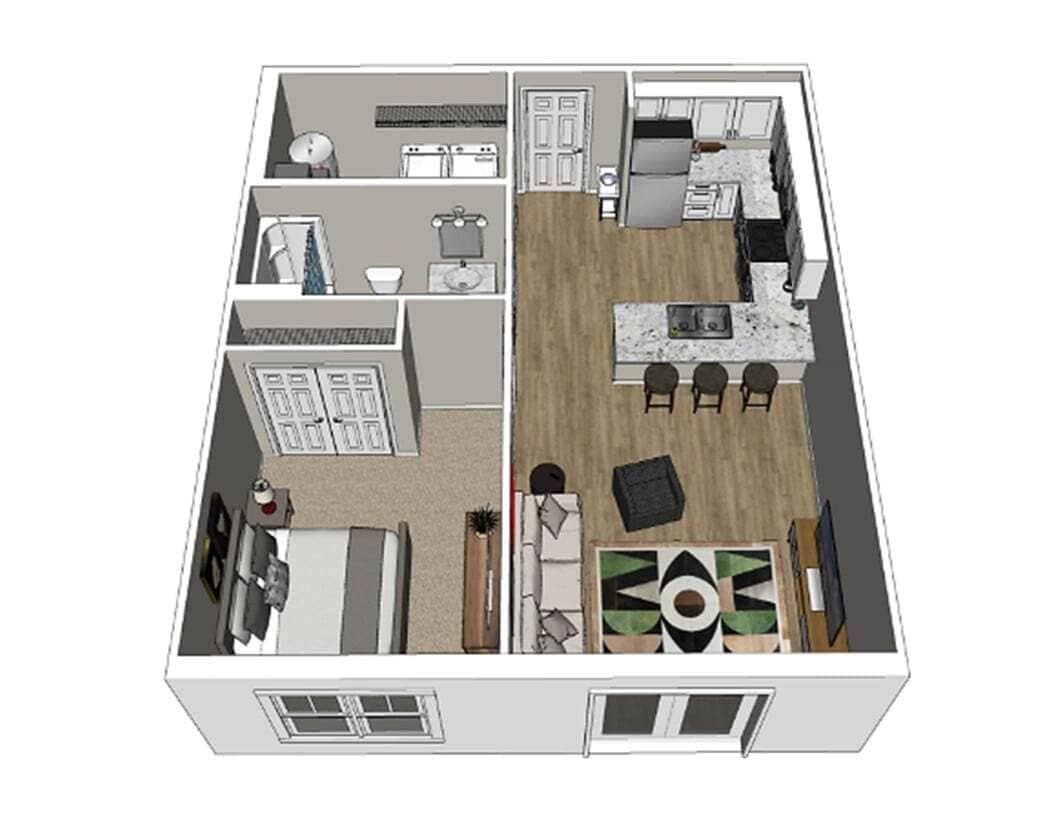 Floor Plan - One Bedroom