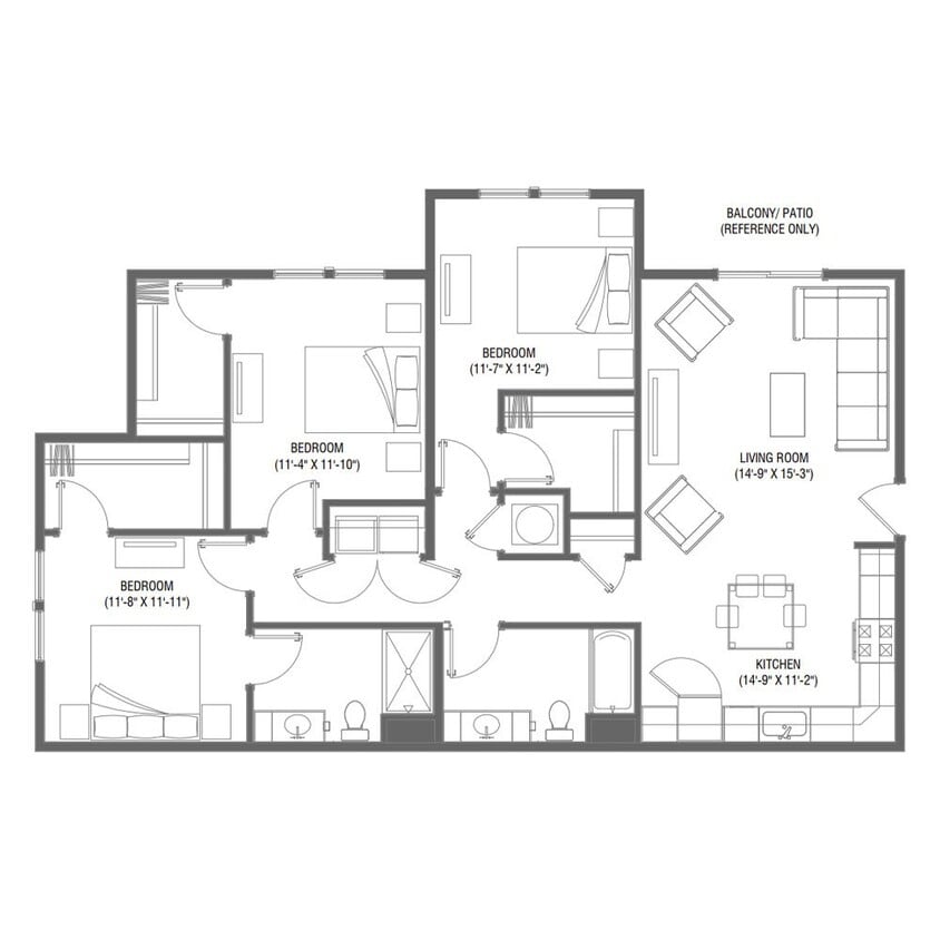 Floor Plan - D1, Freedom