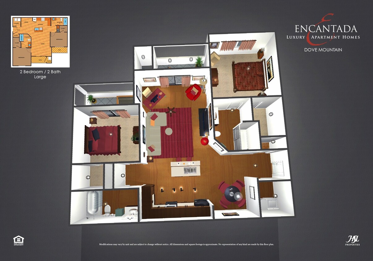 Floor Plan - 2C - Two Bedroom