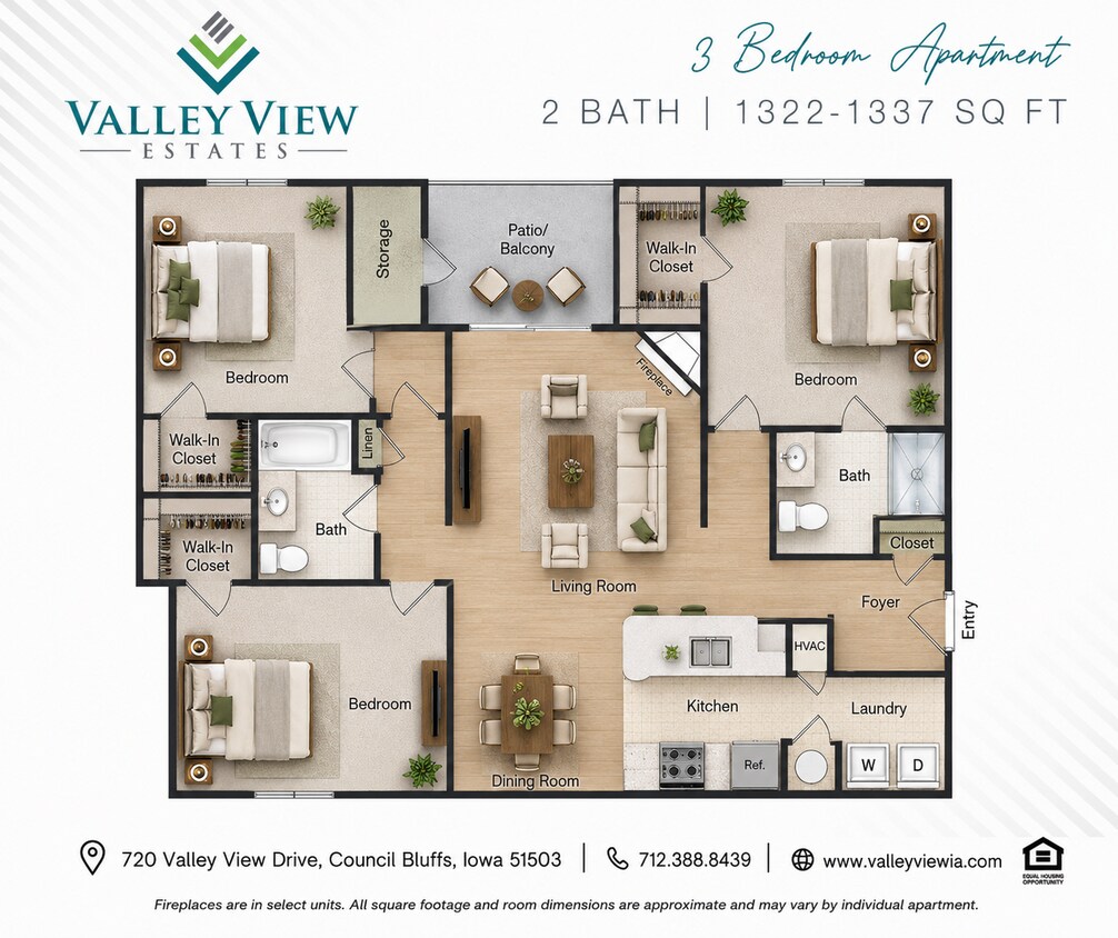 Valley_View_Estates_3BR_1322-1337_SF_Floor_Plan.png - 3BR