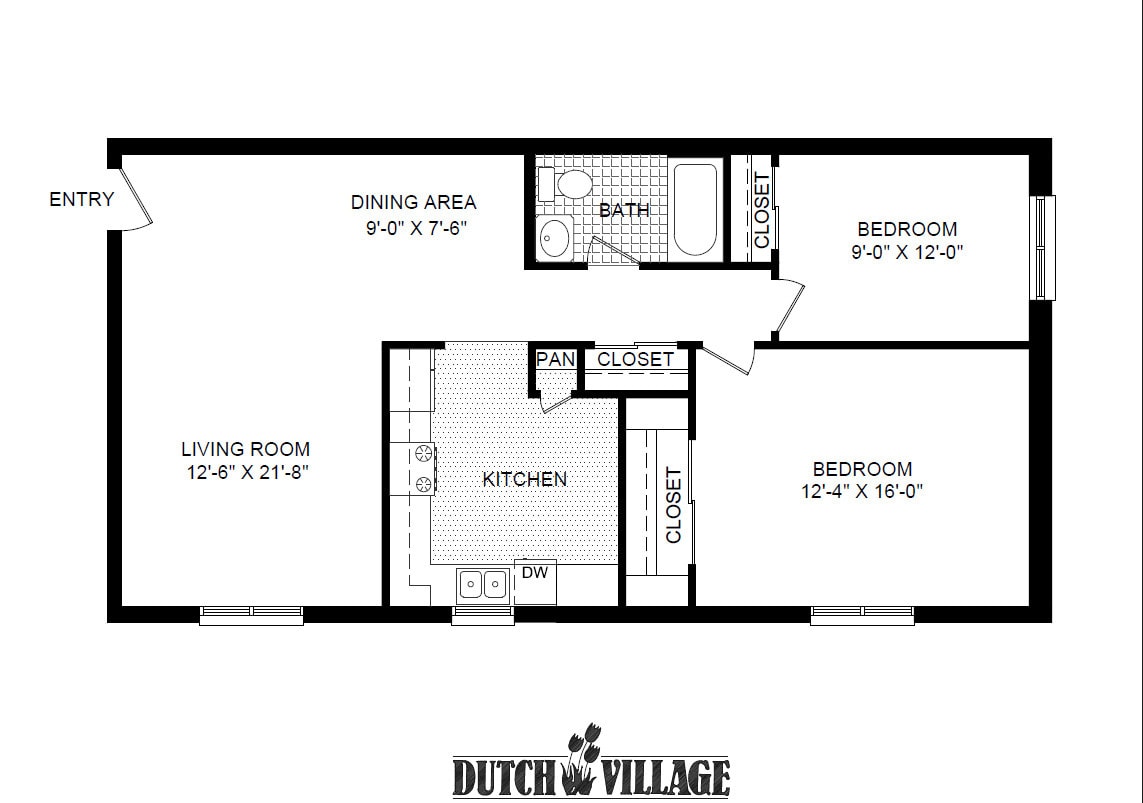2 Bedroom, 1 Bath - Kitchen Remodel - B2-CKR