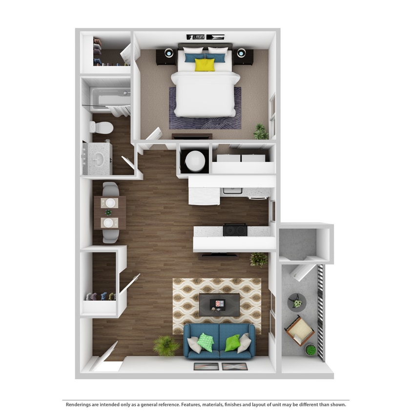 Floor Plan - 1x1 Upgrade