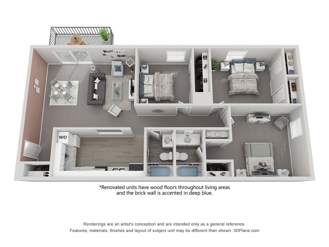 Floor Plan - 3 Bedroom Semi - Call For Availability