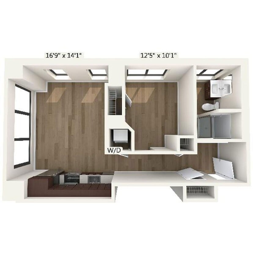 Floor Plan - A9 | 1 Bed | 1 Bath