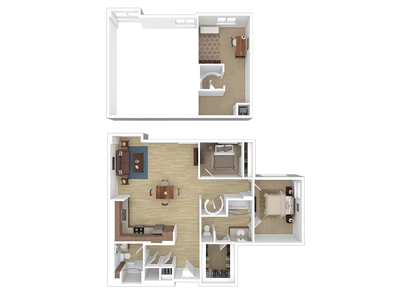 Floor Plan - 2 Bedroom - 1595