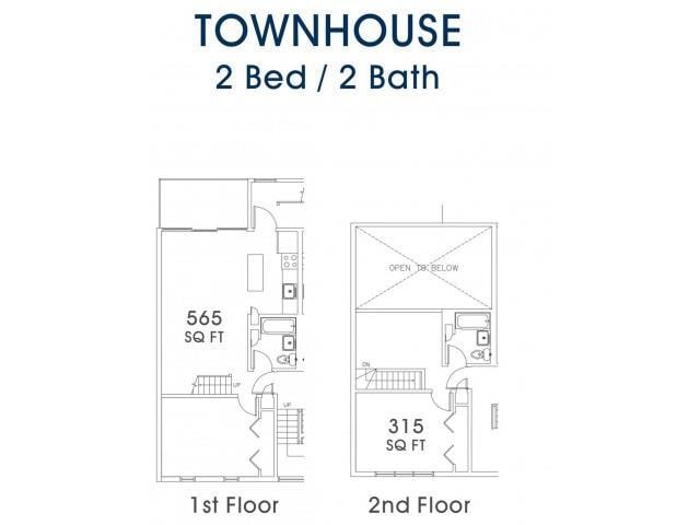 Floor Plan - 2 Bedrooms 2 Bathrooms w Balcony