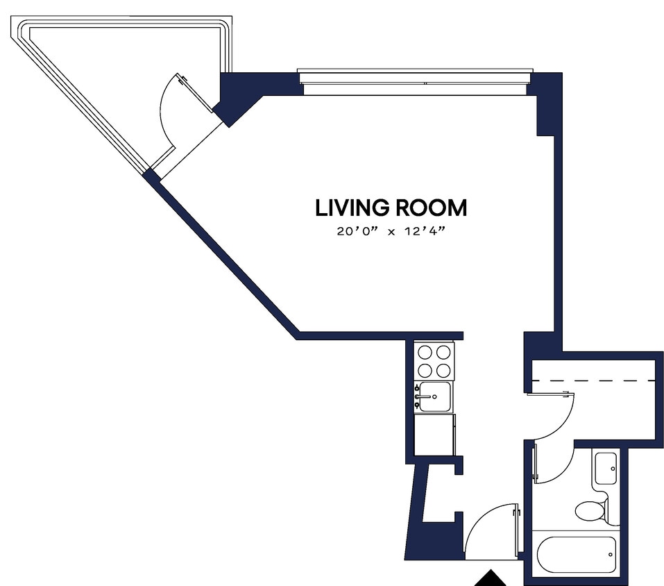 Floor Plan - Studio Balacony