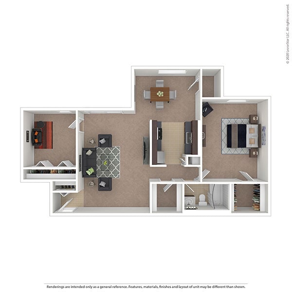 Floor Plan - 1 BEDROOM/DEN (1D)