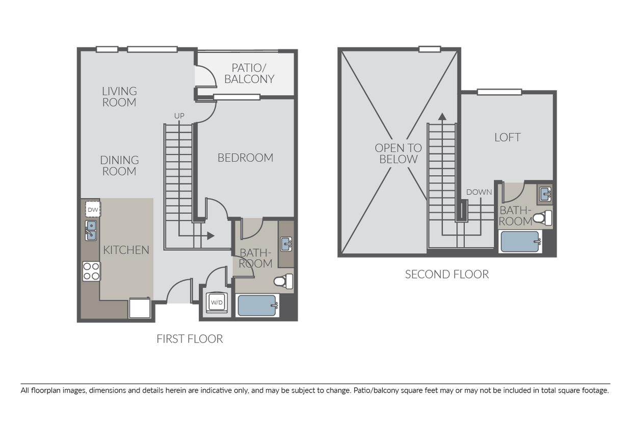 1 Bed 2 Bath Loft - 1 Bed 2 Bath Loft
