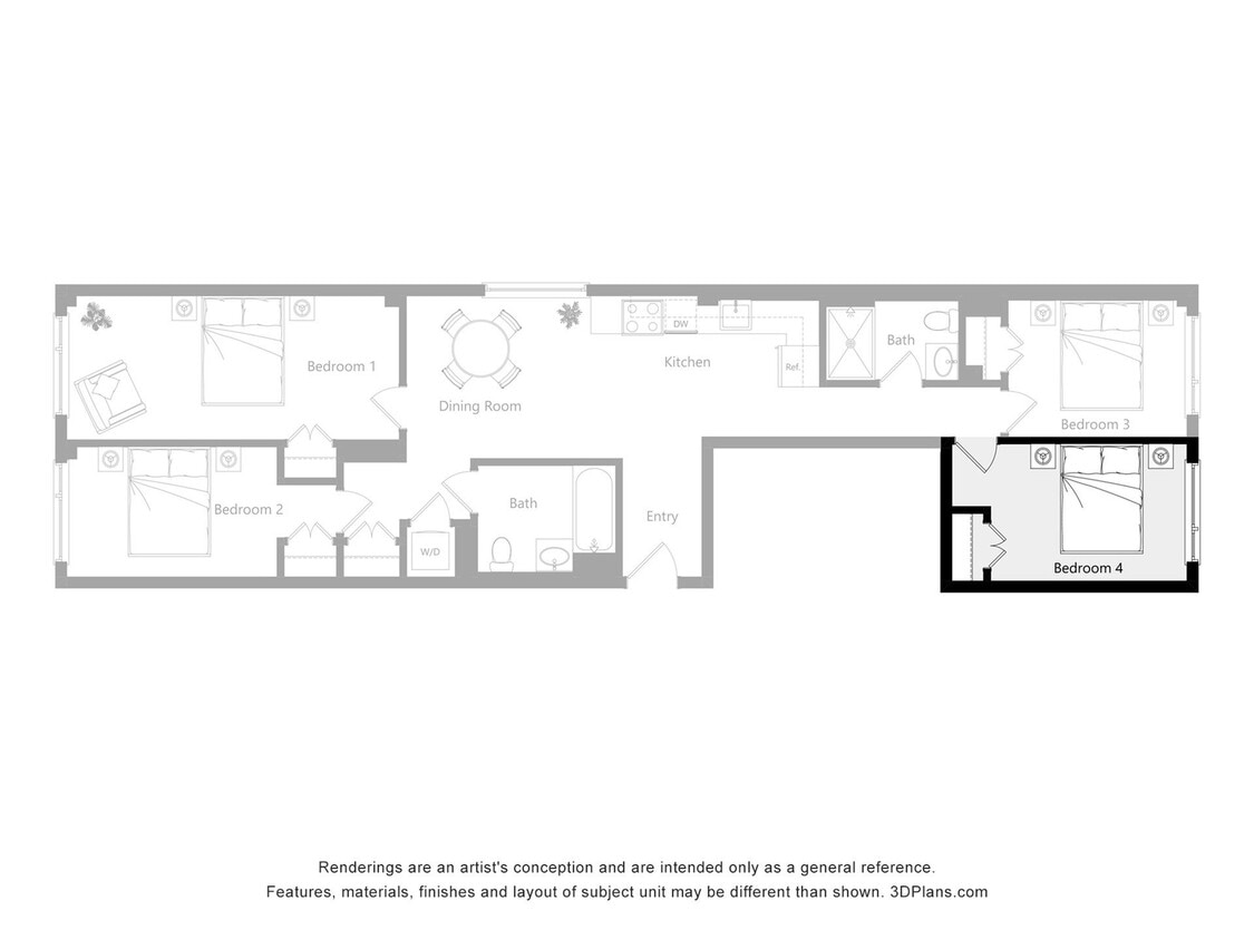 The Reserve_K4New - Furnished Room in a 4 Bedroom 2 Bathroom (K4)