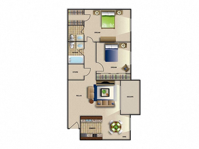 Floor Plan - 2 Bedroom