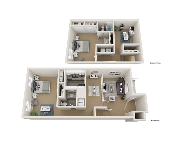 2x2 Townhome w/Den - 2x2 Townhome w/ Den