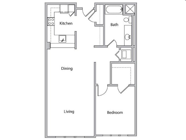 1BR/1BA - Unit G