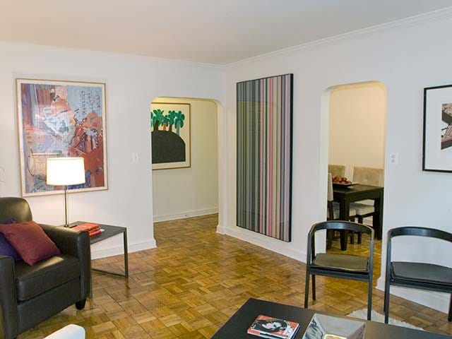 Living and dining areas with hard surface flooring - eaves Tunlaw Gardens