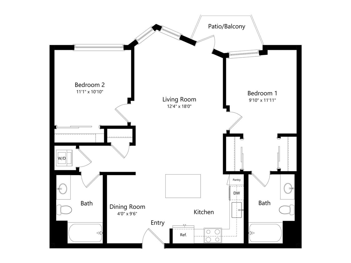 Floor Plan - 2X2 E