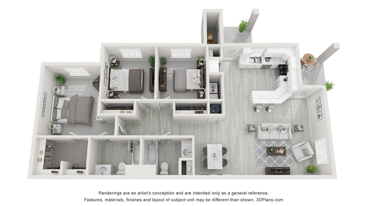 A photo of our 3x2 floor plan, The Cobalt. - The Cobalt
