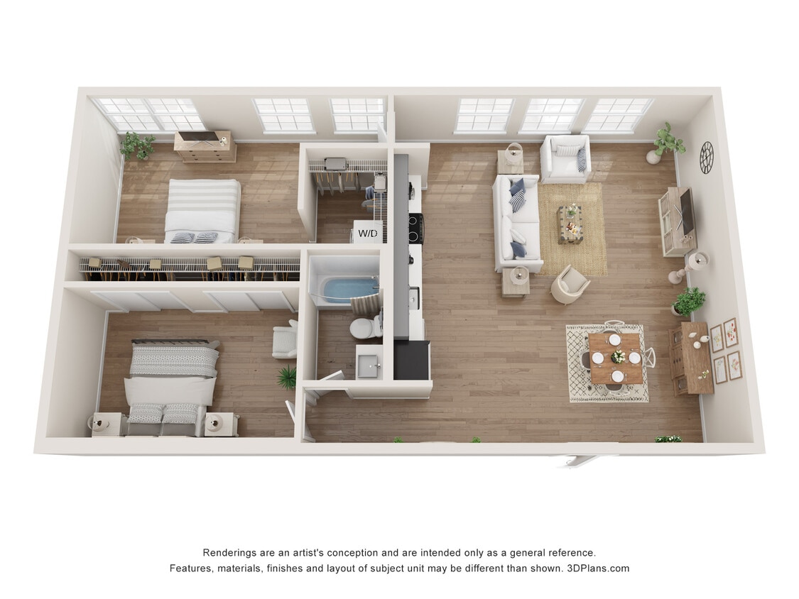 2Beds/1Bath - 948 sqft - 2 Bedroom/1 Bath