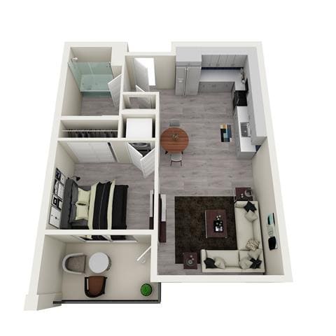 Floor Plan - 1x1 F