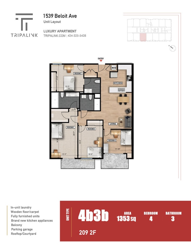Floor Plan - Unit 209