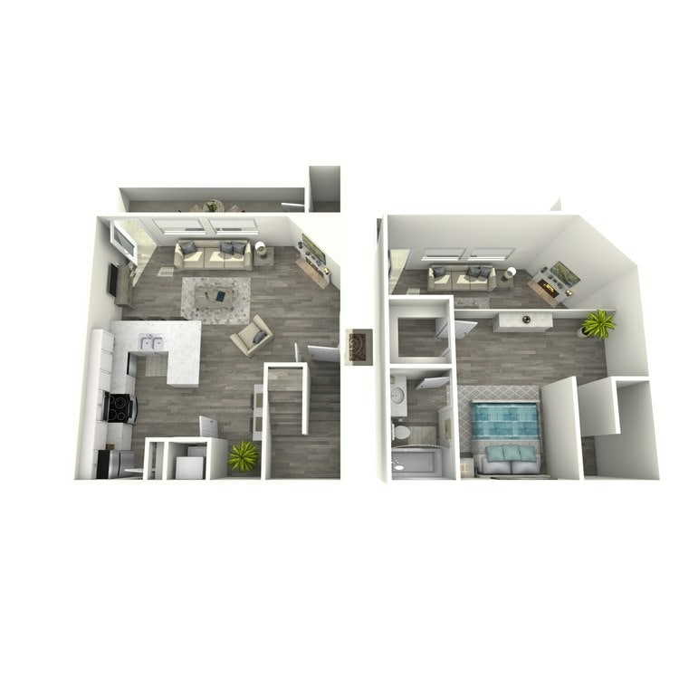 Sunset_1x1 727 sqft.jpg - 1x1 TH