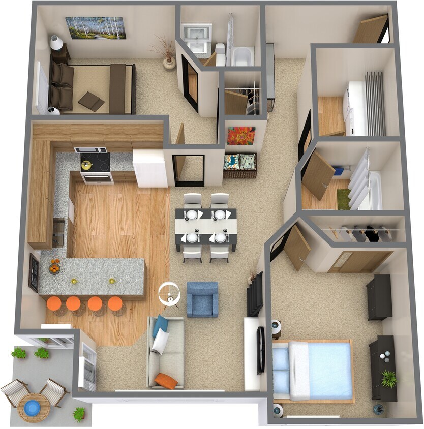 Floor Plan - 2B/2B CORNER-PHASE1