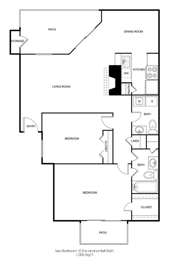 Kylee 2 Bed / 1.5 Bath 1005 - Kylee