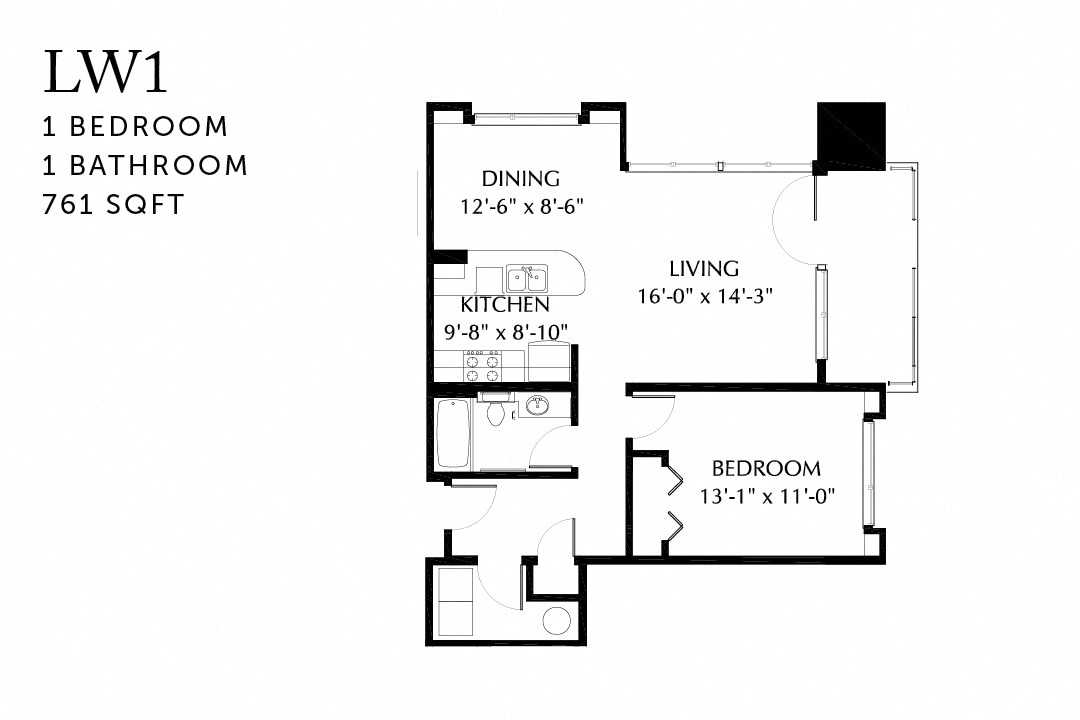 Floor Plan - A15 One Bedroom