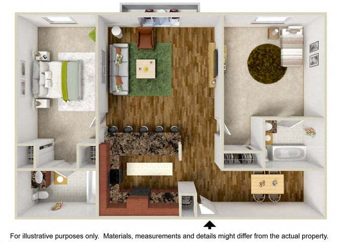 Floor Plan - 2 Bedroom 2 Bath