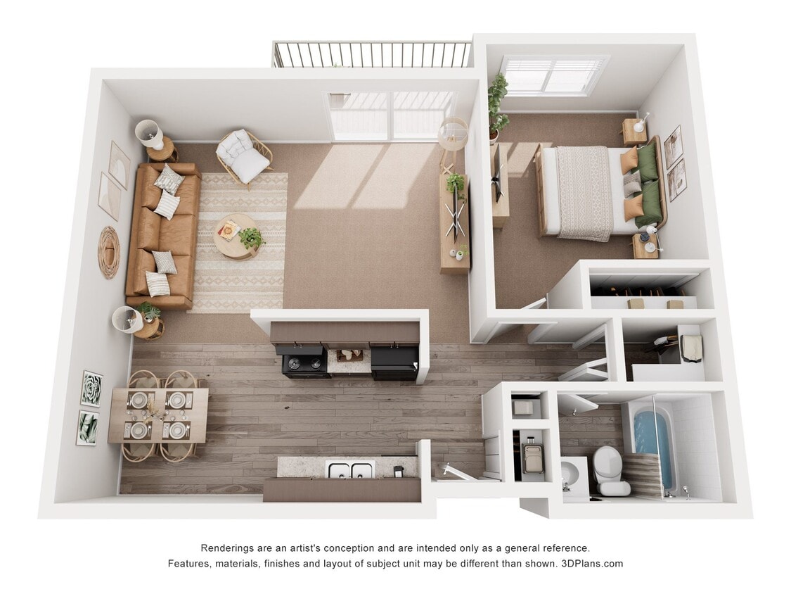 Floor Plan - 1 Bedroom