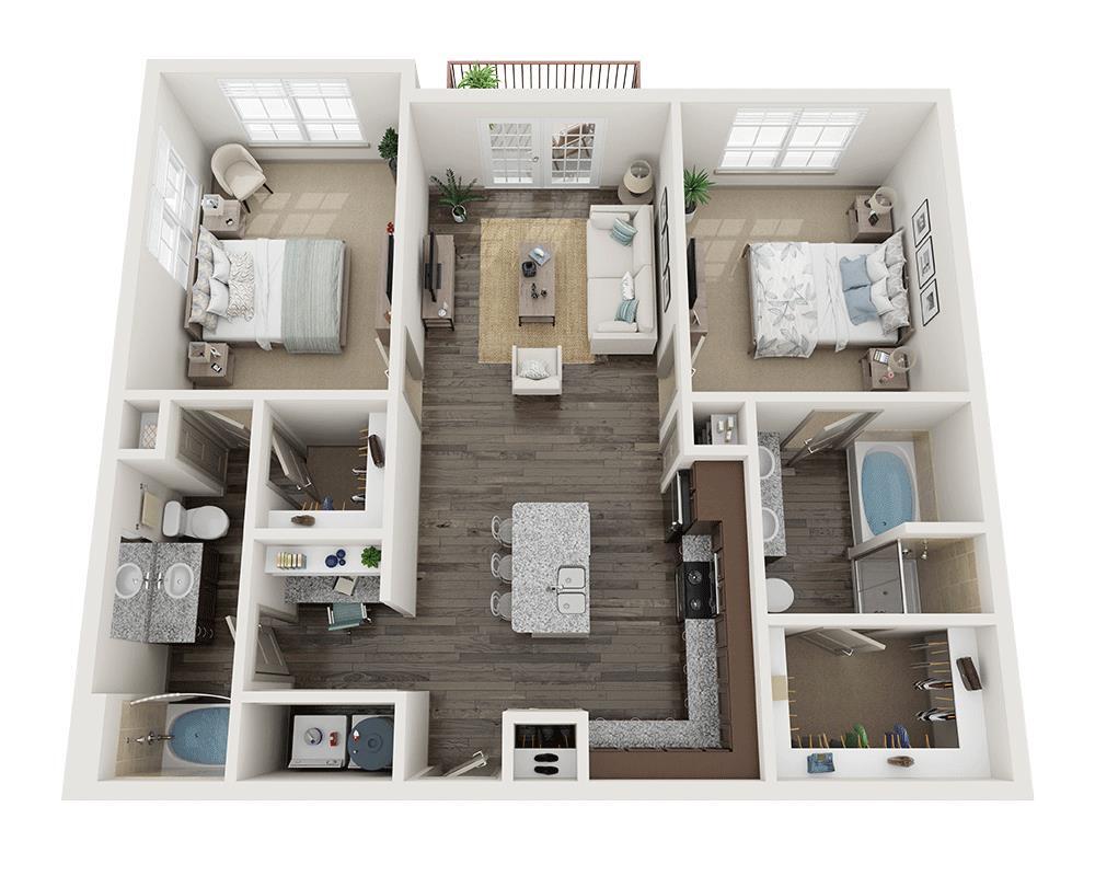 Floor Plan - Two Bedroom B2A