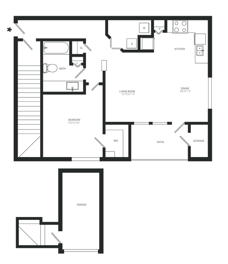 Floor Plan - Overlook - Garage