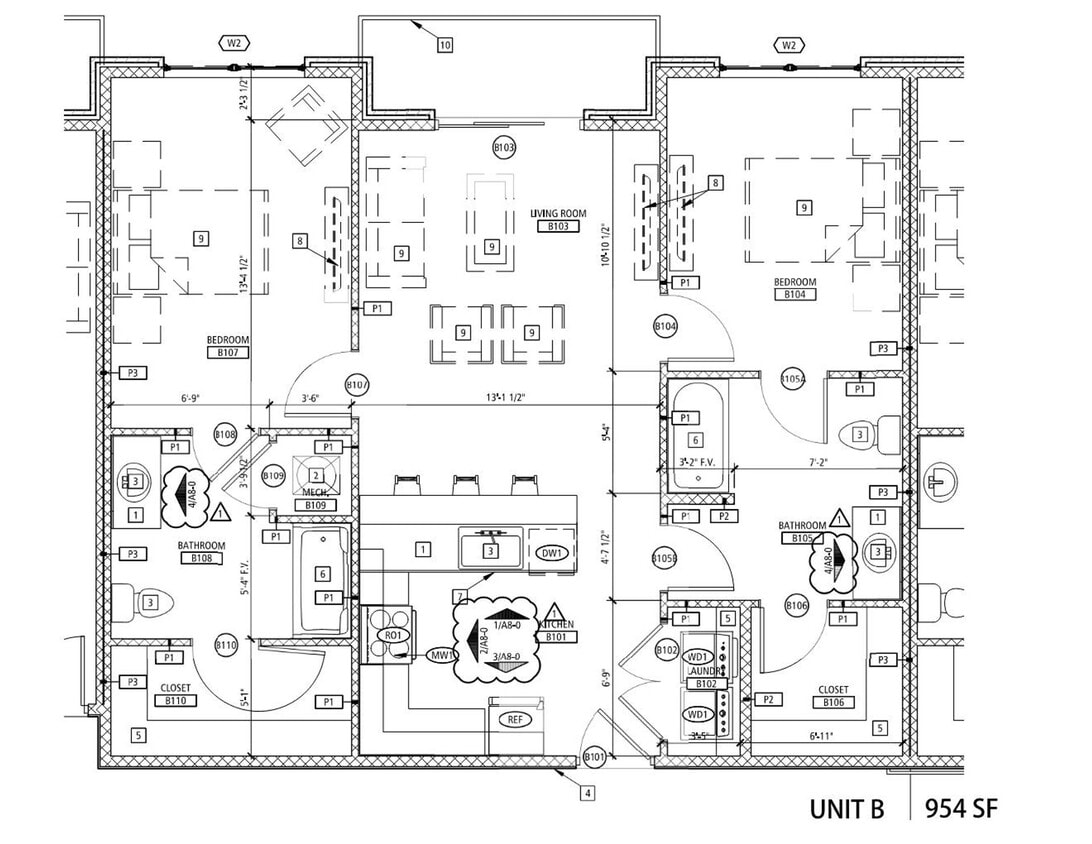 Floor Plan - 2 BD / 2 BA 4