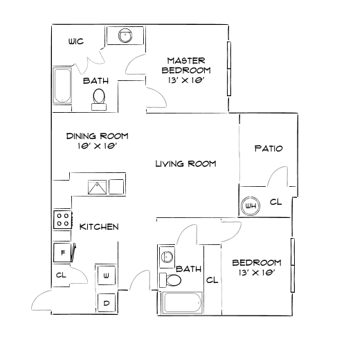 Floor Plan - Design 2B20 with Garage