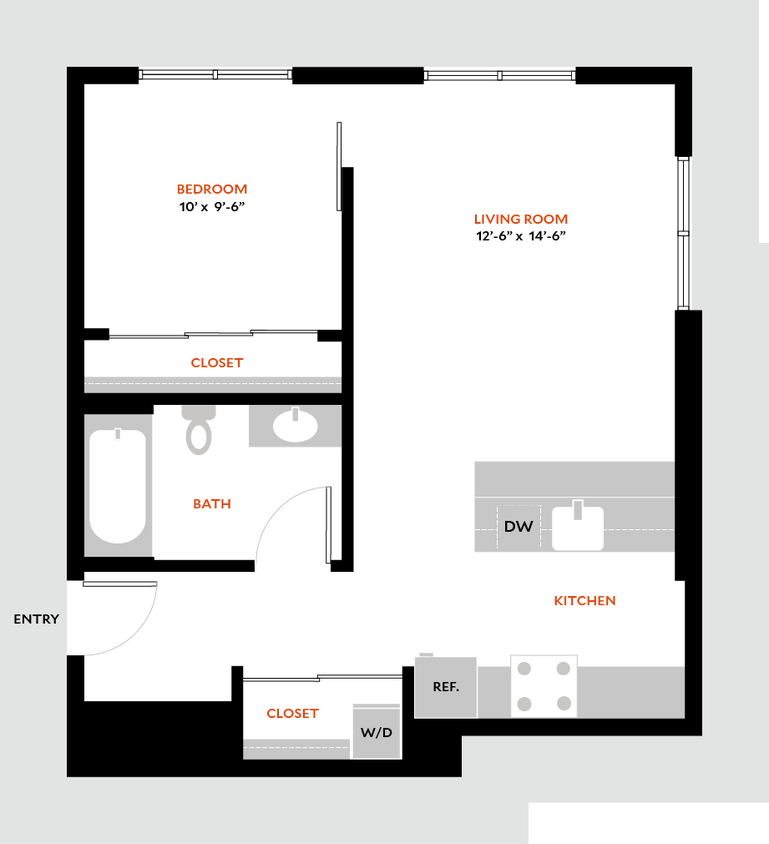 Floor Plan - 1K