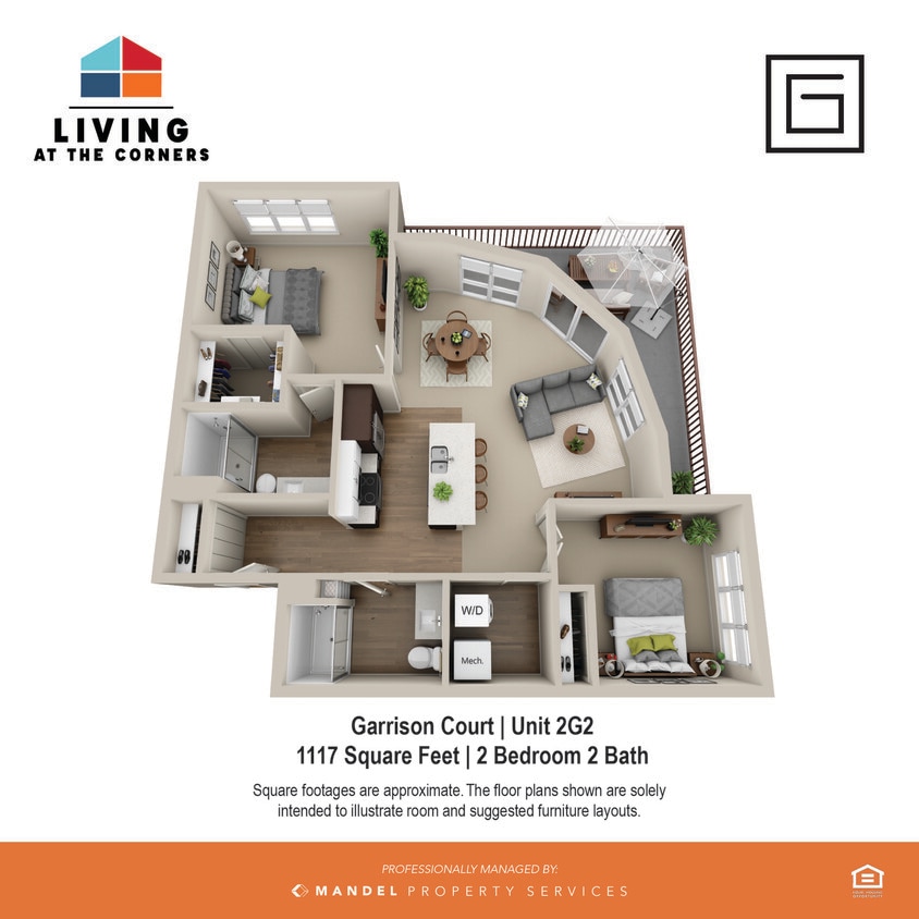 Garrison Court Unit Style 2G2 - 2G2