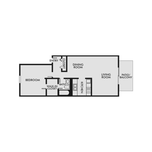 1 Bedroom Floorplan - The Coolidge