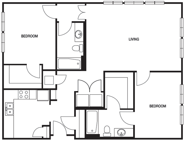 Floor Plan - B04 2 Bed 2 Bath