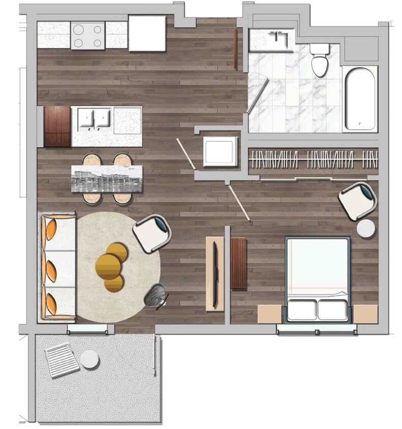 Floor Plan - 1 Bedroom L