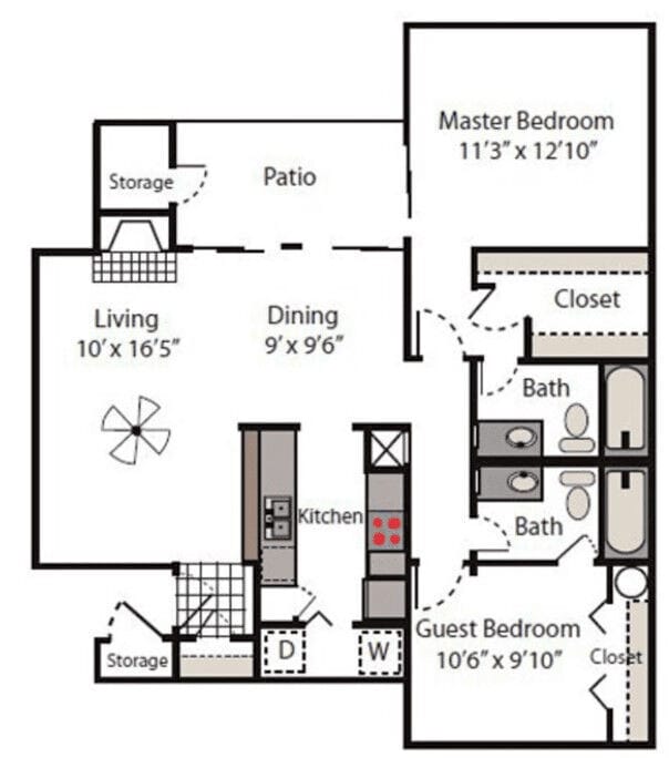 Floor Plan - The 1025